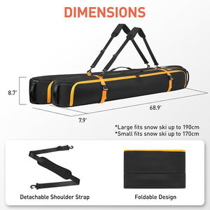 Sac <span class=keywords><strong>de</strong></span> <span class=keywords><strong>ski</strong></span> 175 Air Travel 360 entièrement rembourré, écologique, protection 900D Oxford, résistant à l'eau, avec fermeture à crochet - Product Image 5