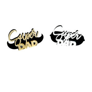 Décoration de cupcakes pour la fête des pères, Super DAD, <span class=keywords><strong>Papa</strong></span>, Meilleur <span class=keywords><strong>PAPA</strong></span>, Décorations barbe et lunettes de soleil, Décoration de gâteau en acrylique en forme de cœur - Product Image 6