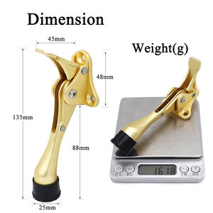 2025 थोक भारी शुल्क वसंत दरवाजा धारक फर्श पर लगे स्टेनलेस स्टील काले विंडप्रूफ चुंबकीय विरोधी टकराव दरवाजा स्टॉपर - Product Image 3