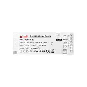 Controlador LED de Salida Única de Voltaje Constante de 12V/24V 60W para Iluminación Lineal de Armarios, Controlador de Tira LED, Fuente de Alimentación para Iluminación LED de Gabinetes - Product Image 2