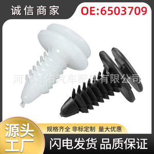 Clips d'insertion de pare-chocs de seuil de porte Chrysler Jeep Dodge Ram 6503709, attaches en plastique blanc pour réparation et remplacement - Product Image 5
