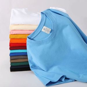 เสื้อยืดแขนสั้นผ้าฝ้ายเนื้อนุ่มใส่สบายสำหรับฤดูร้อน คอกลม สีพื้น ขายดี - Product Image 1