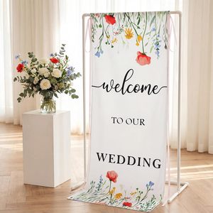 <span class=keywords><strong>Bienvenue</strong></span> à notre <span class=keywords><strong>mariage</strong></span> - Bannière de <span class=keywords><strong>bienvenue</strong></span> florale pour <span class=keywords><strong>mariage</strong></span> - Bannière de cérémonie - Product Image 5