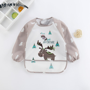 Bavettes à Manches Longues Légères et Imperméables Réutilisables pour Bébés et Tout-Petits 0-3 Ans, Bavettes Lavables - Product Image 2