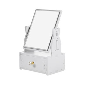 Miroir cosmétique carré en plastique PVC rotatif, miroir de maquillage de bureau pour la <span class=keywords><strong>chambre</strong></span> à coucher et la coiffeuse - Product Image 5