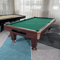 Professioneller Billardtisch mit Schieferplatte und Ballrücklauf im Diamant-Stil, Importierter 9-Ball Amerikanischer Predator Pooltisch