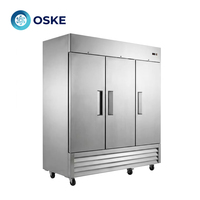 Congélateur vertical en acier inoxydable avec armoire isolée épaisse et système de congélation stable pour la restauration hôtelière, les banquets et la conservation des aliments