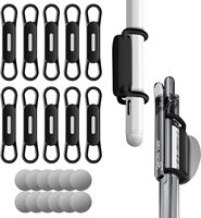 Table murale disponible fournitures de bureau stockage pince à stylo magnétique en silicone pince à pinceau de maquillage porte-stylo réglable en silicone