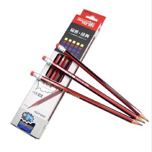 Ensemble de crayons en bois de forme hexagonale HB de 7 pouces avec gomme rouge et taille-crayon pour l'école et le bureau - Product Image 5