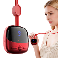 Gesundheitspflege Nackenmassagegerät Mini Taschenformat Zervikalmassagegerät 9 Geschwindigkeiten 3 Stufen Wärme Vibration EMS Puls Nackenstützgerät