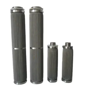 Custom made Stainless steel 304 316L mesh pleated filter cartridges pleated metal mesh filter Polymer Candle Pleated Filter