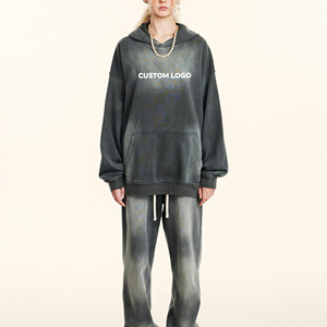 Vente en gros directe usine – Sweat à capuche 100 % coton pour le printemps, personnalisable avec logo, coupe oversize, faible MOQ, livraison rapide - Product Image 1