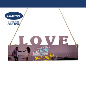 Zeloyaut personnalisé MDF porte-clés porte-clés de luxe avec sublimation blanc mural mignon porte-clés pour la maison hôtel nouveauté cadeau - Product Image 1