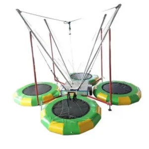 Nouveau <span class=keywords><strong>trampoline</strong></span> à bungee avec structure gonflable et roues pour 4 personnes, saut à l'élastique, garantie 1 an, taille 10 pieds - Product Image 2