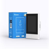 Interrupteur mural intelligent SONOFF NS Panel USW, thermostat Wi-Fi blanc avec écran, compatible avec Alexa, Google Home et Android.