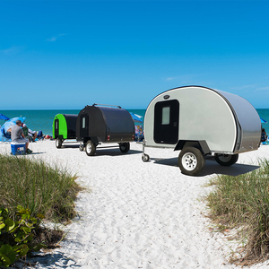 Remorque à Toit Rabattable en Toile Petite Remorque Caravane Léger 300 kg 400 kg Remorque de Camping Teardroprop Camper - Product Image 2