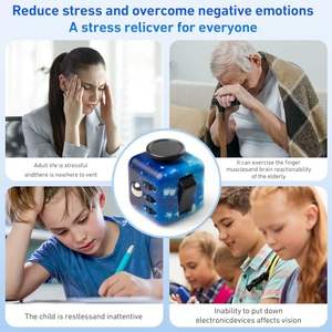 Soulagement de l'anxiété Soulagement silencieux de l'anxiété Cube à 6 faces Jouets Fidget pour ADD/TDAH/OCD - Product Image 6