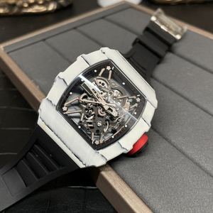Reloj Mecánico de Lujo Impermeable White Warrior de Fibra de Carbono RN, Estilo 35-01, Tourbillon Esqueleto, para Tenis - Product Image 3