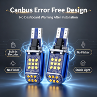 Mini ampoule LED T15-2016-24SMD pour feux de recul, carte PCB bleue, Canbus sans erreur, blanc 6000K, 921 W16W, éclairage de recul pour voiture