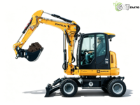 Mini-excavatrice sur roues Zeppelin ZM70 7 tonnes d'occasion, 2020, moteur Deutz allemand d'origine, 42 kW, boîte de vitesses, pompe, roulement, hydraulique Rexroth