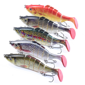 Nuevo señuelo <span class=keywords><strong>de</strong></span> <span class=keywords><strong>pesca</strong></span> <span class=keywords><strong>de</strong></span> acero inoxidable <span class=keywords><strong>de</strong></span> 10 cm y 165 g, simulación <span class=keywords><strong>de</strong></span> cebo artificial <span class=keywords><strong>de</strong></span> varias secciones, señuelo duro con cola en T y anzuelos - Product Image 1