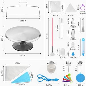 1pc <b>Silicone</b> Cake Decorating Nozzles & Moulds Kit-Eco-Friendly Reusable <b>Baking</b> Tools - Product Image 4