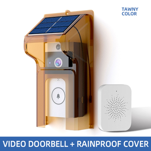 Timbre de puerta de video solar WIFI con Vista de cubierta de lluvia soleada por aplicación de teléfono móvil - Product Image 6
