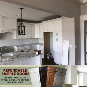 Armoires de cuisine modulaires bon marché de style moderne, assemblées aux États-Unis, en <span class=keywords><strong>bois</strong></span>, pour la construction, les bâtiments, les projets d'appartements et d'hôtels - Product Image 2