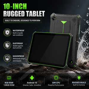 Tablet PC Resistente de 10.1 Pulgadas, Android 15, 8GB+128GB, Helio G99, IP68, Resistente al Polvo y al Agua, para Construcción, Almacenes y Empresas - Product Image 1