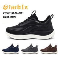 Sneakers décontractées pour hommes noires personnalisées, de haute qualité, semelle résistante à l'usure, confortables, style de marche quotidien