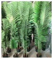 Plante artificielle en plastique Dypsis Lutescens en pot, faux palmier décoratif d'intérieur, vente en gros