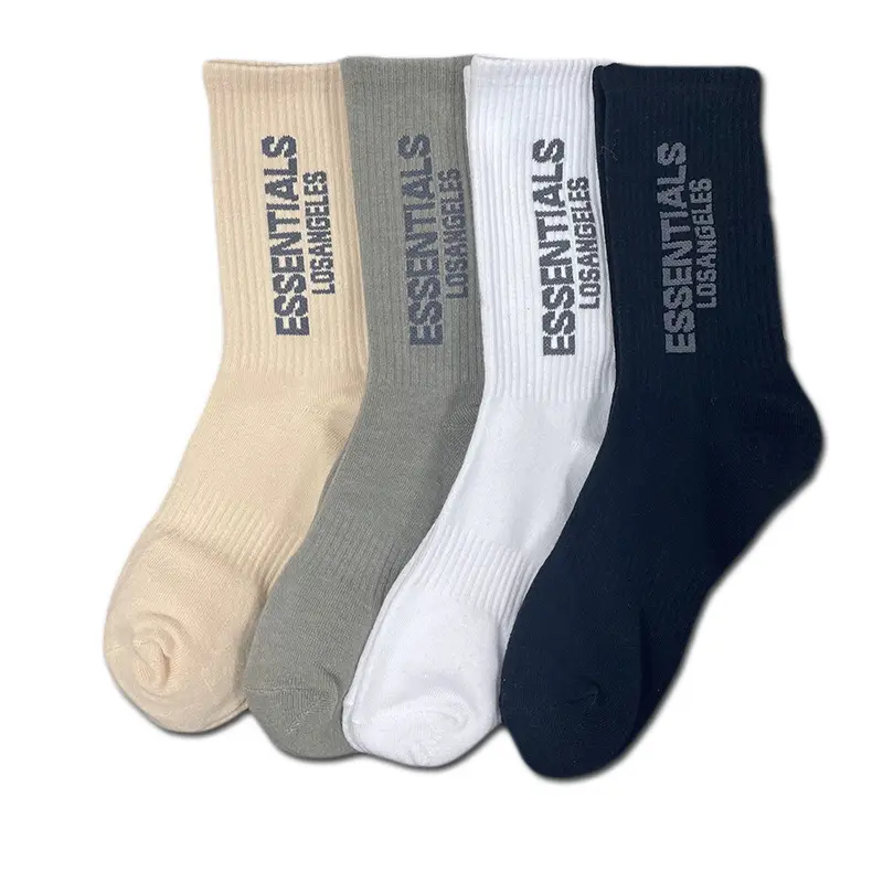 High-Performance outdoor letter cotton socks custom high quality grip running sporting socks