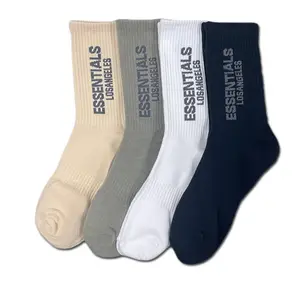 Calcetines deportivos de algodón con letras para correr, alta calidad, personalizados