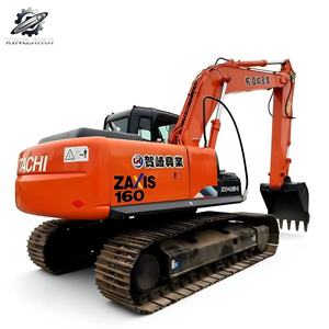 รถขุดตีนตะขาบฮิตาชิ160 มือสอง ขนาด 16 ตัน บุ้งกี๋ 0.6 ลบ.ม. ของแท้จากญี่ปุ่น รถขุดก่อสร้างขนาดกลาง ชั่วโมงการใช้งานต่ำ สภาพดี - Product Image 1