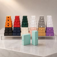 Boîte personnalisée en gros à faible MOQ, boîte à tiroir rigide faite à la main avec plateau et étui pour emballage de bijoux, montres et parfums