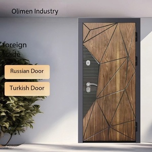 Puerta de madera moderna rusa/turca, puerta antirrobo, <span class=keywords><strong>entrada</strong></span> de estilo asiático <span class=keywords><strong>Central</strong></span>, apartamento de Hotel impermeable y antirrobo, Villa - Product Image 2