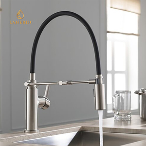 ก๊อกน้ำห้องครัวแบบติดตั้งบนเคาน์เตอร์ ดีไซน์แขนหุ่นยนต์ UPC ผลิตจากโลหะผสมสังกะสี ชุบนิกเกิลขัดเงา วาล์วเซรามิก แบบก้านโยกเดี่ยว สำหรับห้องครัวโรงแรมทันสมัย - Product Image 2