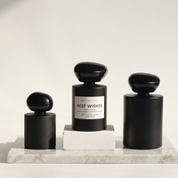 Botol Parfum Silinder Pria Mewah dengan Permukaan Berhias Hot Stamping - Wadah Parfum Kaca Hitam Elegan 30ml/50ml/100ml