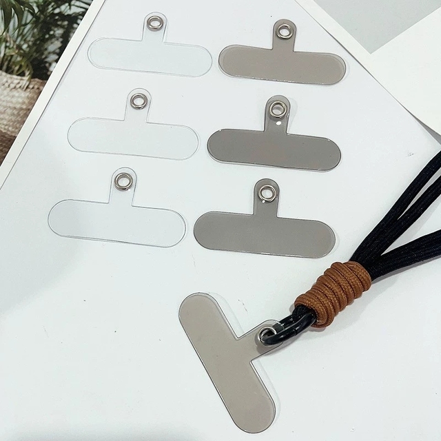 Mobile Phone case with Slanted Shoulder Strap Transparent Pad Adhesive Patch