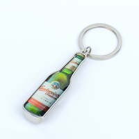 Porte-clés décapsuleur pour bouteilles de vin et de bière, décapsuleur portable mini multifonctionnel en alliage de zinc, plaqué laiton antique, étanche