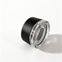 Pot en verre transparent de forme ronde de 3 ml, 5 ml, 7 ml, 9 ml avec couvercle résistant aux enfants, à l'épreuve des enfants