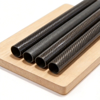 Tubes en fibre de carbone Jingxin 3K, matériau brut, dimensions personnalisées, prix usine, surface noire mate durable, haute résistance, 1 mm