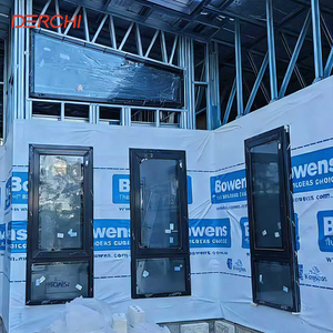 หน้าต่างบานเปิดอลูมิเนียม DERCHI NFRC รุ่นโมเดิร์น กรอบแคบ กระจกสามชั้น LowE แบบกำหนดเอง สีดำ สำหรับหน้าต่างที่อยู่อาศัย - Product Image 5