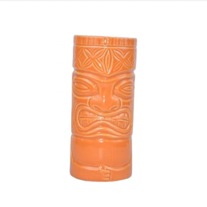 Tasse Tiki en céramique orange parfaite pour les amateurs de cocktails ajoute une touche tropicale à vos boissons et fêtes apporte l'esprit d'<span class=keywords><strong>Hawaii</strong></span> - Product Image 2