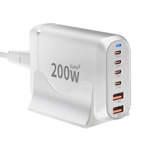 เครื่องชาร์จแกลเลียมไนไตรด์200วัตต์รองรับ5V9V12V15V20V ชาร์จเร็วสำหรับระบบ iOS Android ที่ชาร์จหลายพอร์ต - Product Image 5