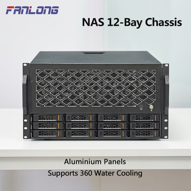 12 Disks Nas Case Support 360 Cold Row Desktop Rackmount Enterprise Storage Server