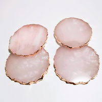 Plateaux en cristal de quartz rose naturel à succès en 2026, tranche de cristal de quartz rose, plateau en cristal de quartz rose