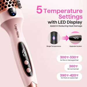 186 Hot Selling Thermal <strong>Hair</strong> <strong>Brush</strong> <strong>Heated</strong> Electric <strong>Hair</strong> Curler <strong>with</strong> Negative Ion Function for Household Use - Product Image 3