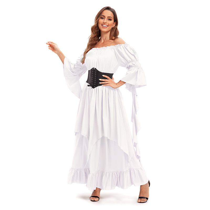 6901 White Skirt with Belt