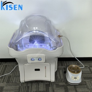 Kisen 70cm/80cm Height Adjustable Portable Shampoo Basin Removable Head Spa Bac with 2 Storage Tanks <b>Led</b> <b>Light</b> Sauna Machine - Product Image 2
